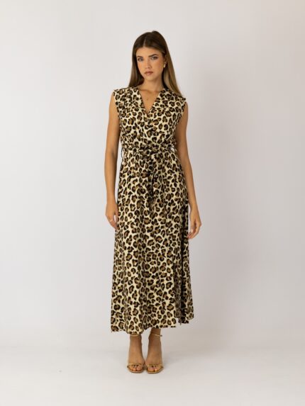 Vestido comprido tigre