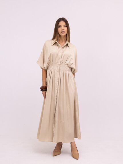 Vestido Maxi Chemise Estruturado