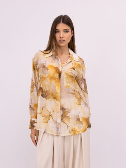 Blusa de Alfaiataria "Floral Aguarela" – Elegância e Fluidez