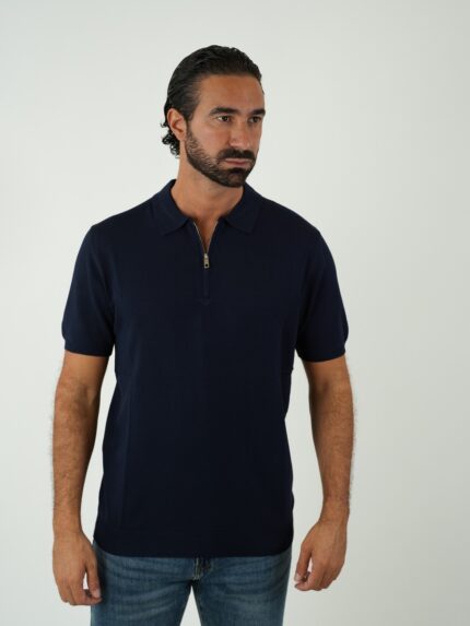 Polo de Malha Premium com Fecho de Correr