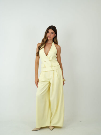 Calça de Alfaiataria Wide Leg Mónaco