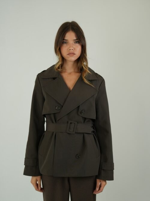 Parka Curta com Cinto